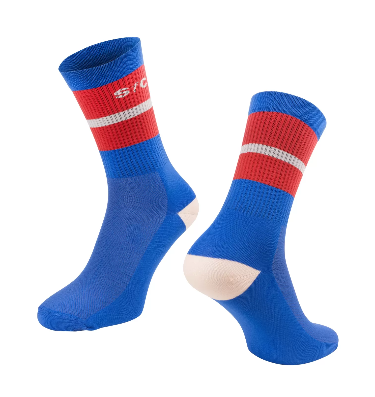 ponožky FORCE STRIPE dlouhé, modré S-M/36-41