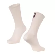 ponožky FORCE LONGER SLIM, krémové L-XL/42-46