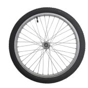 Zapletené kolo 20" obuté s ložisky , pro osu 12 mmm