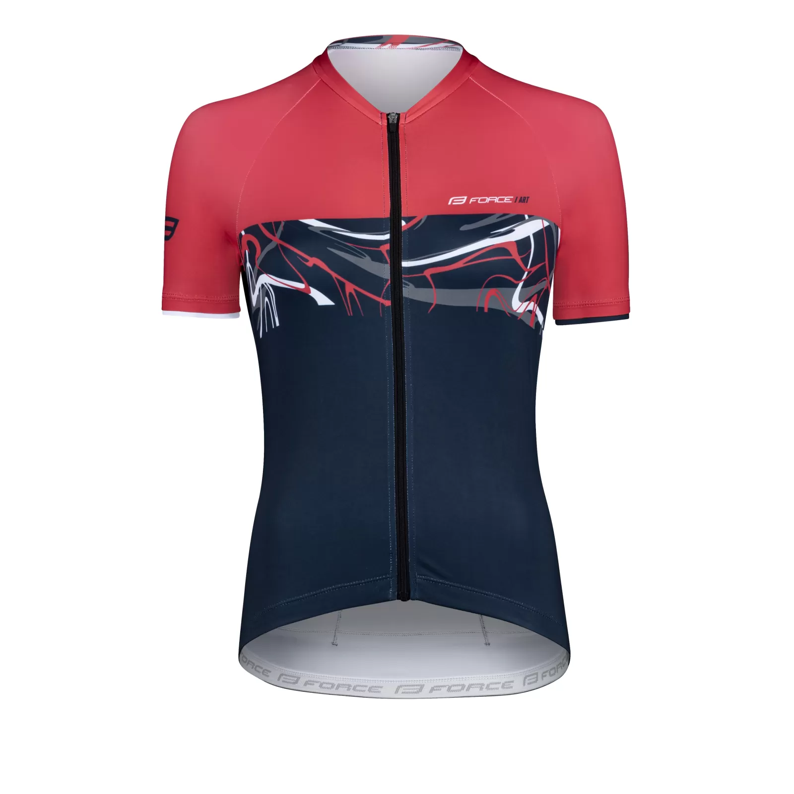 dres F ART UNI kr. rukáv, tm. modrý-červený XS FORCE