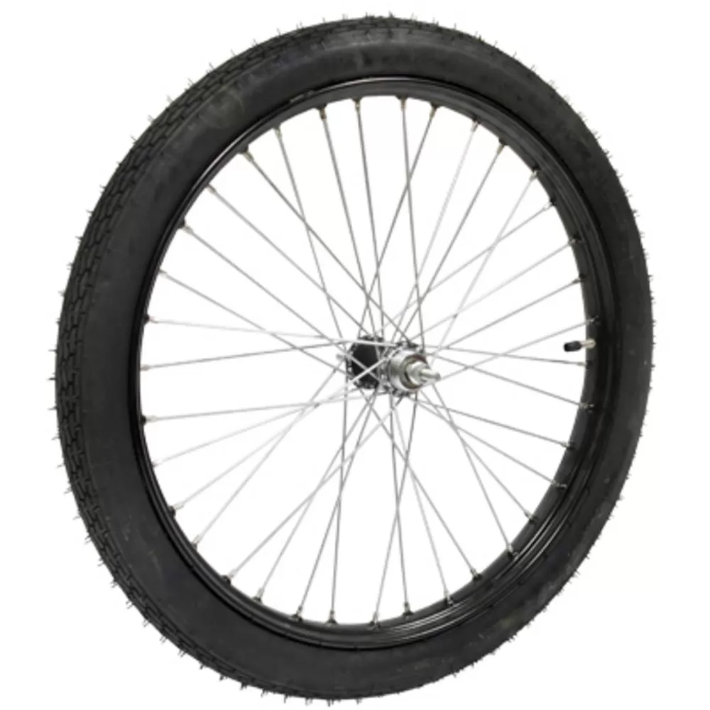 Obuté zapletené kolo na kárku 23x2