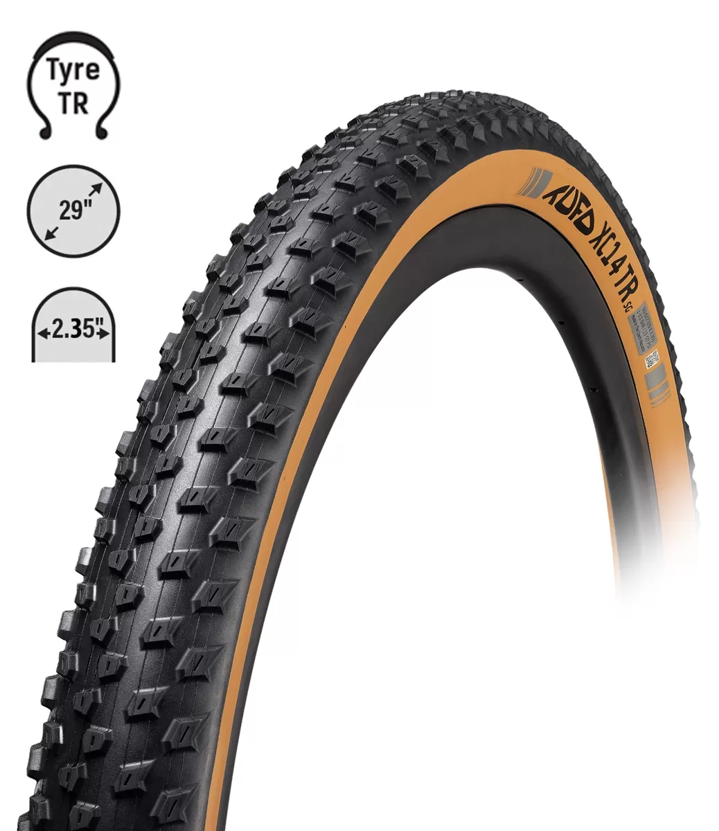 plášť TUFO MTB XC14 TR E-25 29"x2,35,kvl,bezd.béž.