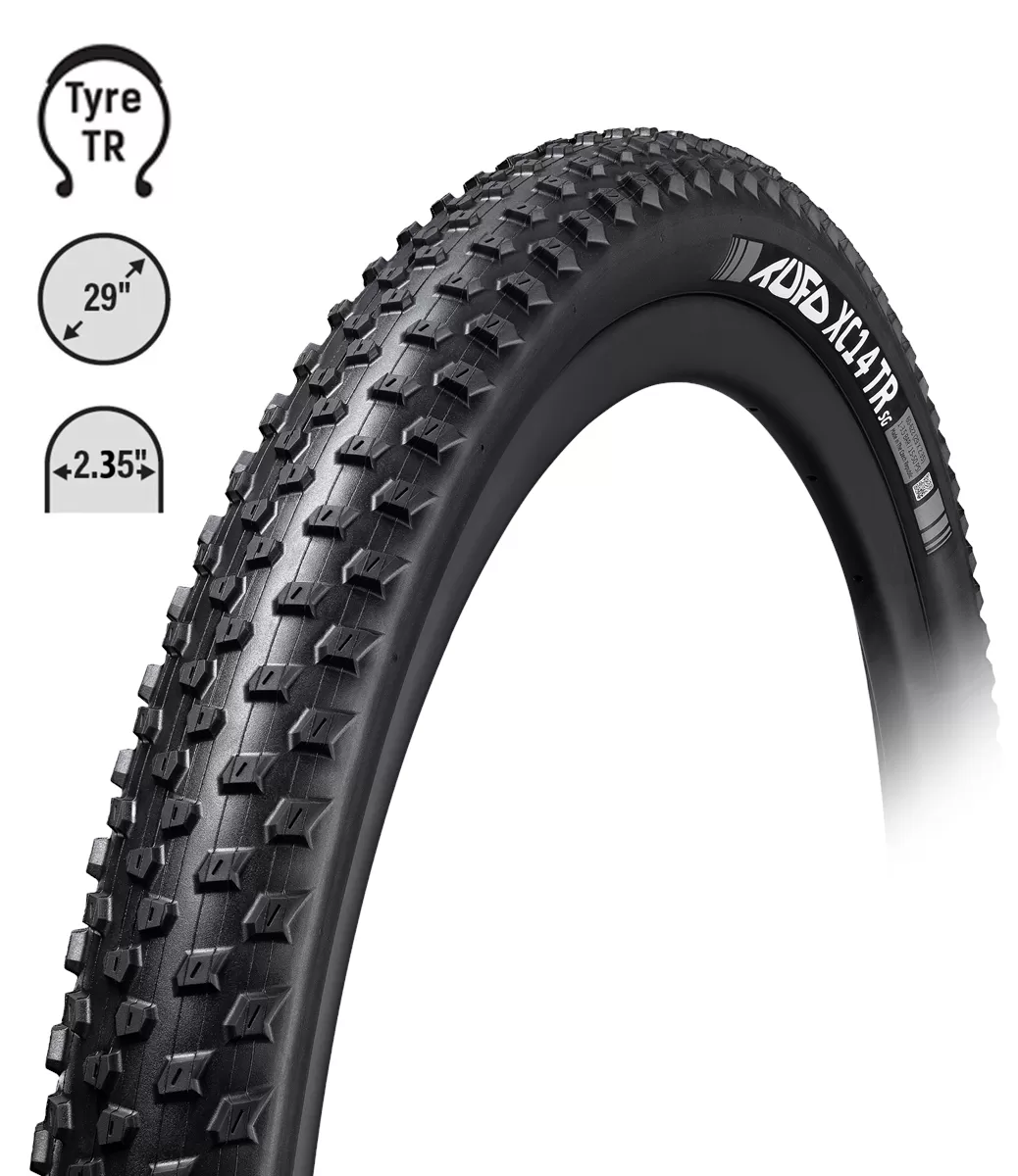 plášť TUFO MTB XC14 TR E-25 29"x2,35,kvl,bezd.črn.