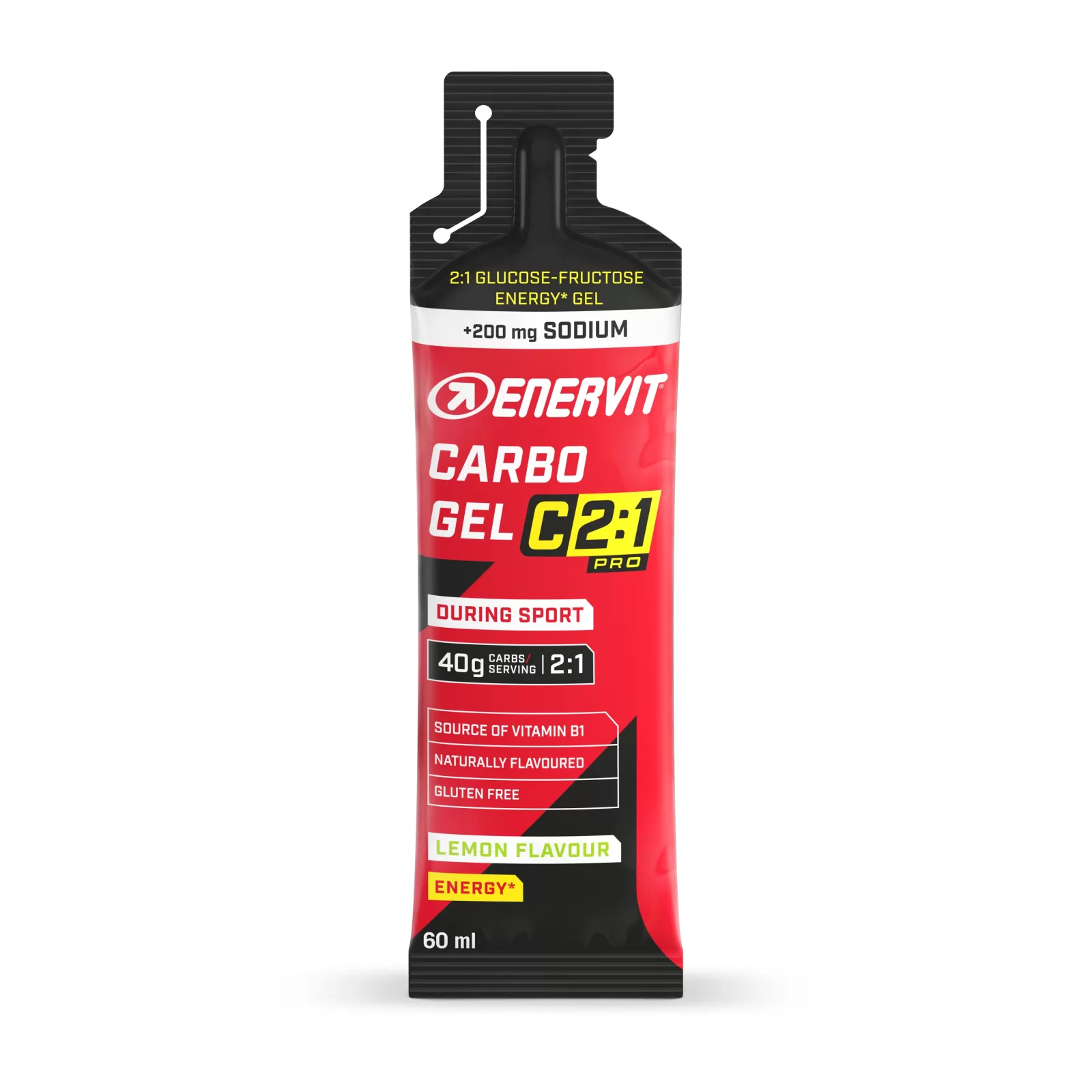 Carbo Gel C2:1+ sodík, sáček, 60 ml citron ENERVIT
