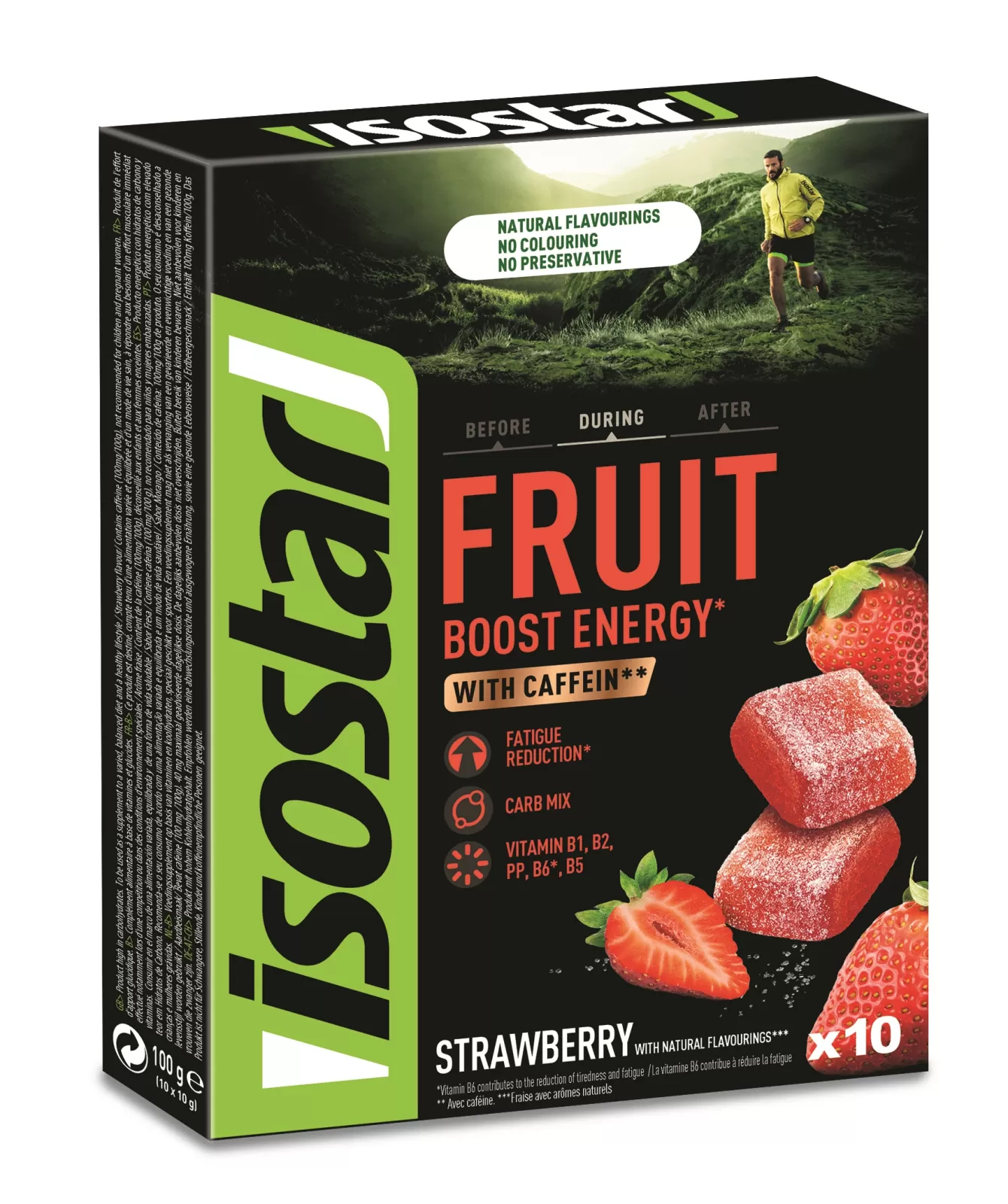 ISOSTAR Energy Fruit Boost, box, 10x10g jahoda