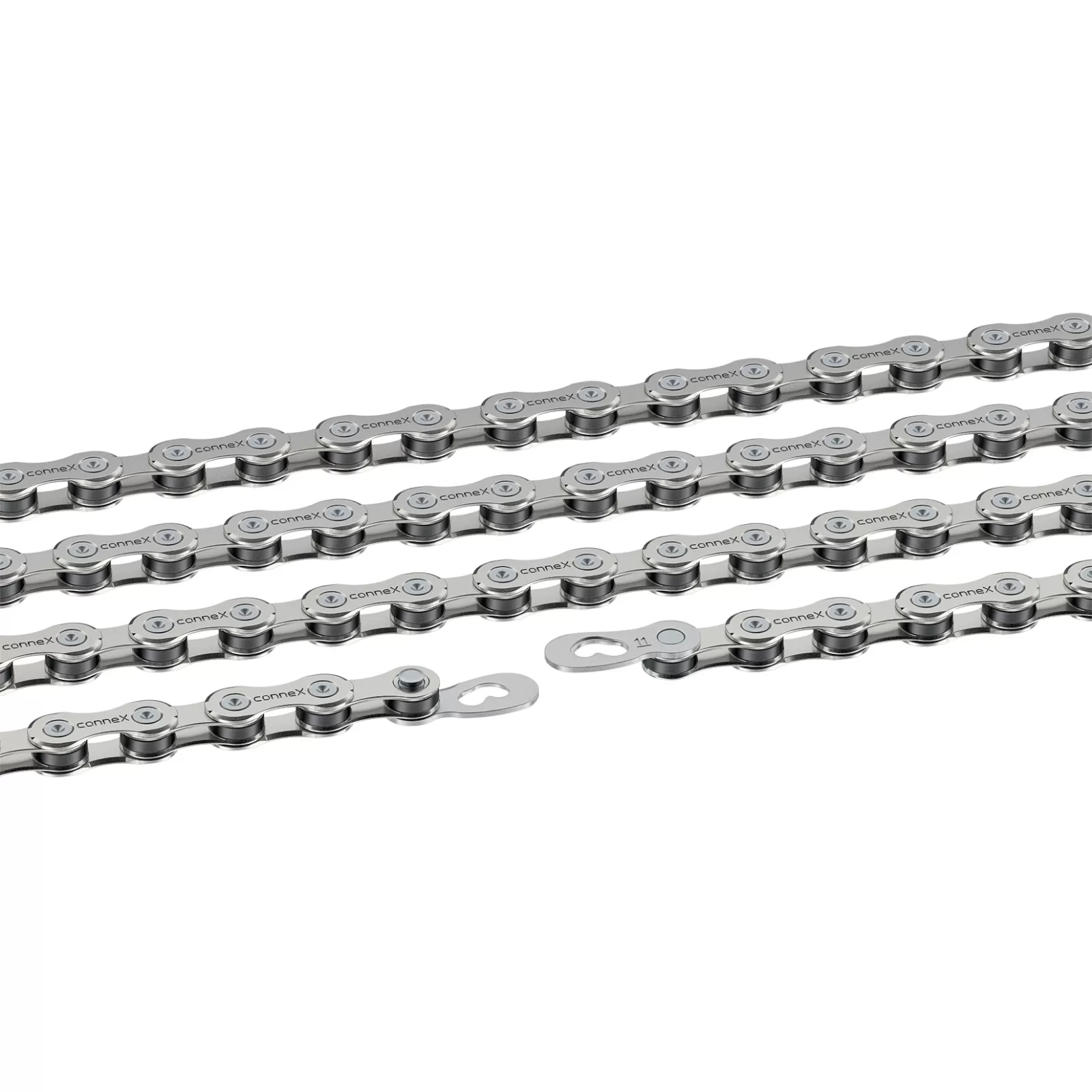 řetěz CONNEX 11sW pro 11-kolo, voskovaný, stříbrný