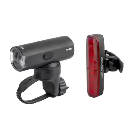 světla sada FORCE PIPE USB přední+zadní