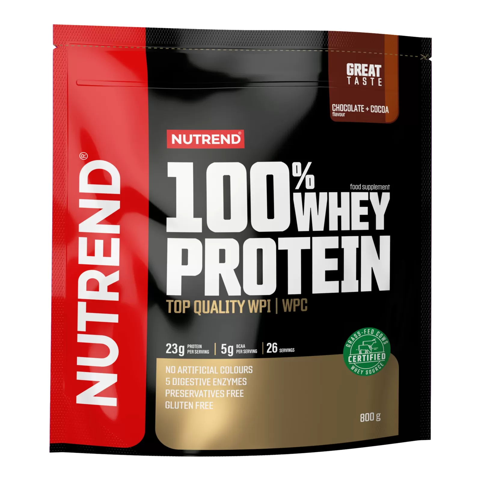 100% Whey Protein, sáček, 800 g čokoláda a kakao NUTREND