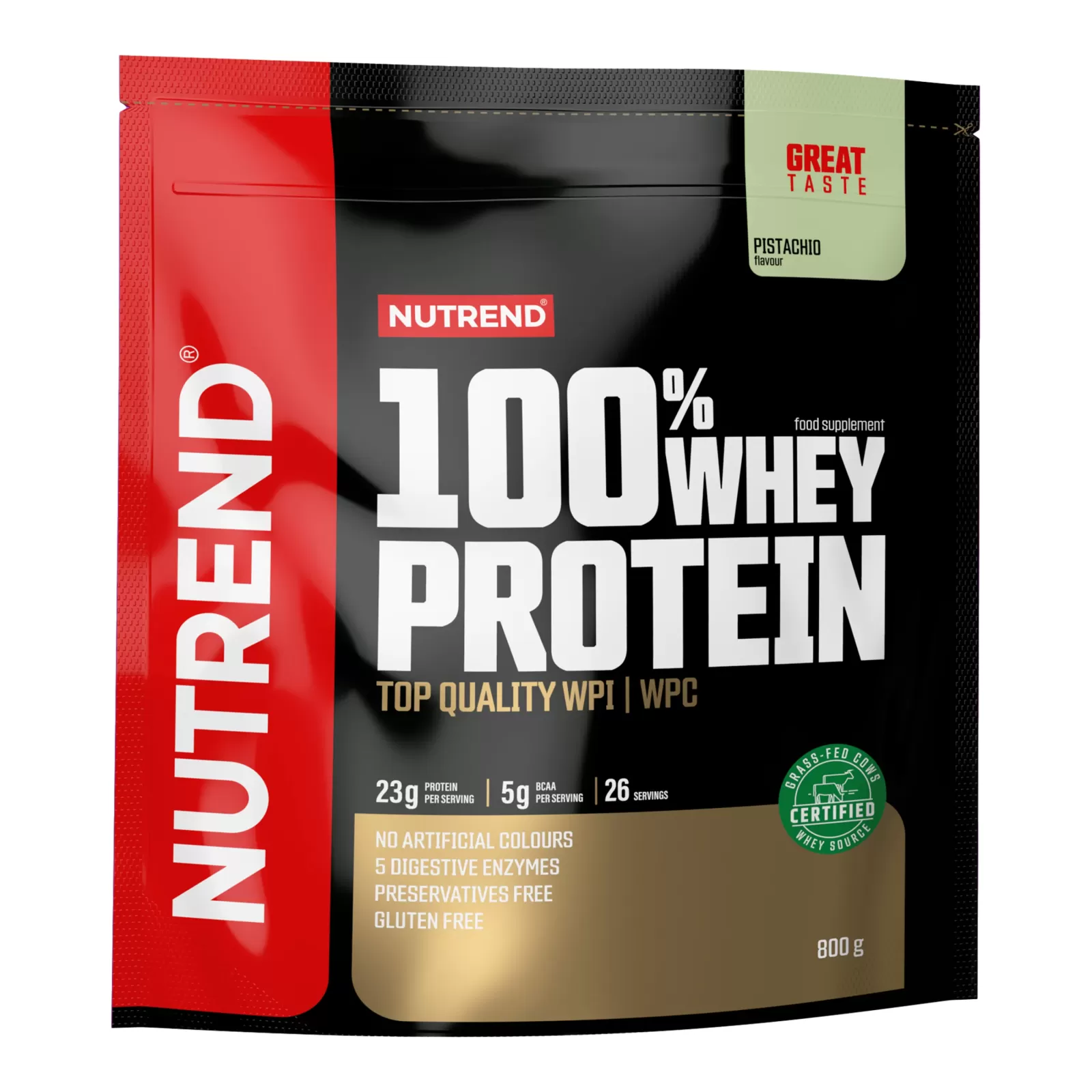 100% Whey Protein, sáček, 800 g pistácie NUTREND