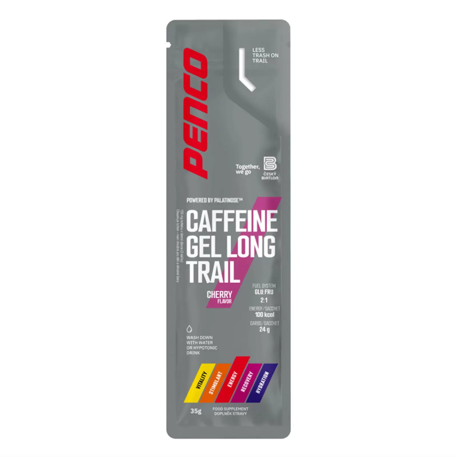 Caffeine Gel Long Trail, sáček, 35 g třešeň PENCO