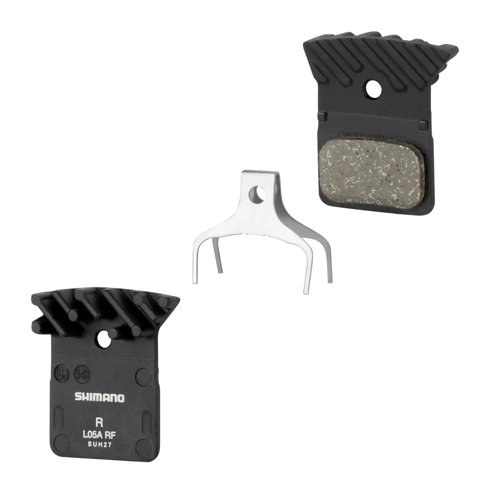 destičky brzd SH L05A polymer,s pružinou+chladič SHIMANO