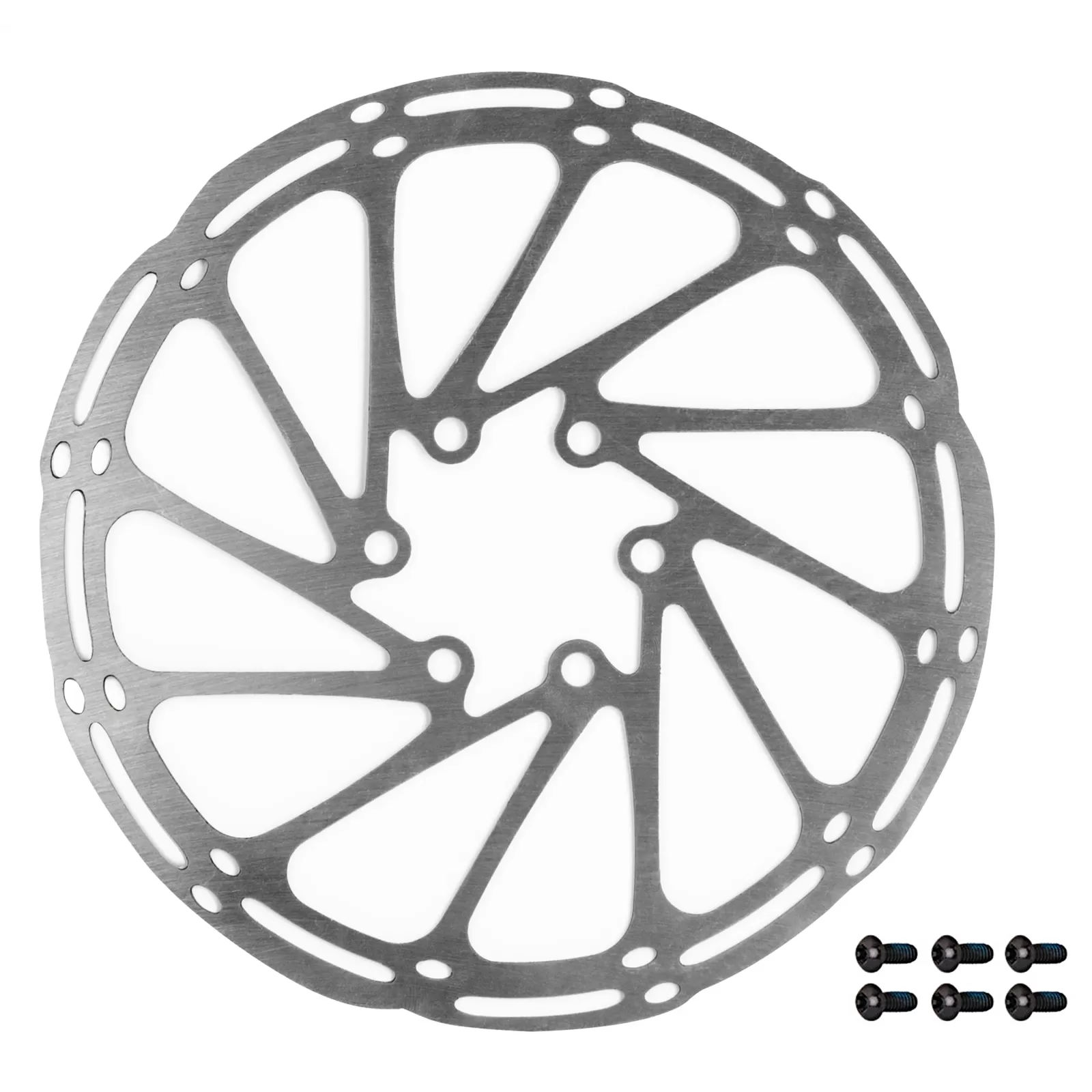 kotouč brzdový FORCE-8 160 mm, 6 děr, stříbrný