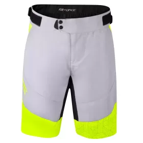 kraťasy F STORM s odnímatel. vložkou,šedo-fluo M FORCE