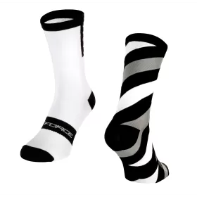 ponožky FORCE SLANTED, černo-bílé L-XL/42-46