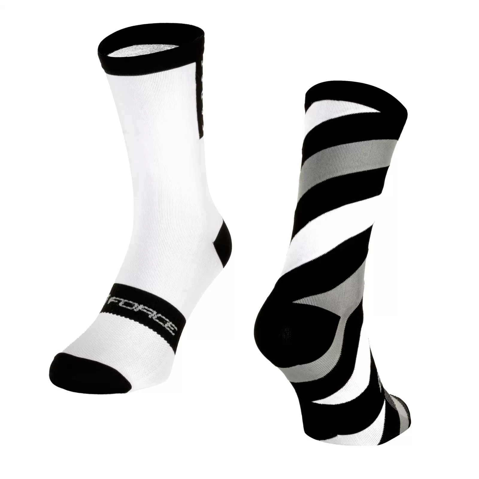 ponožky FORCE SLANTED, černo-bílé L-XL/42-46