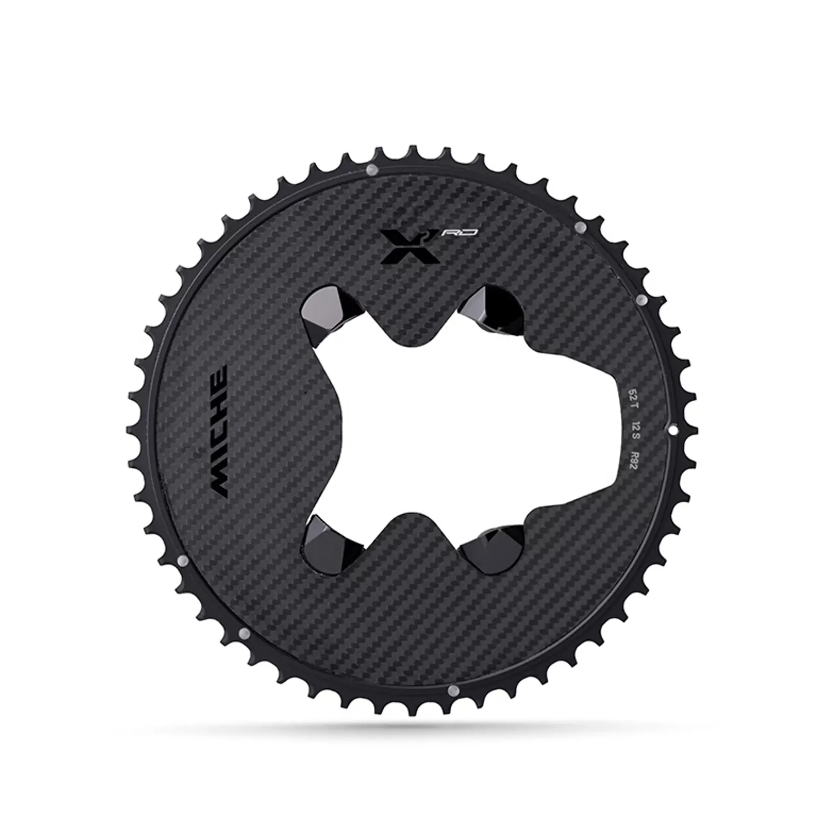 převodník MICHE X2 RD R81, 54z, Al+carbon, SH 12sp