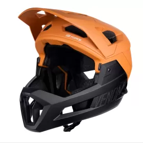 přilba FORCE VENOM downhill, oranžovo-černá L-XL