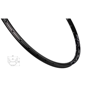 ráfek FORCE XC BASIC DISC 584x19 32děr, černý REMERX