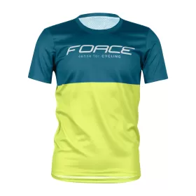 dres FORCE KID MTB CHEERY, modro-limetkový 154-164