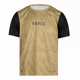 dres FORCE MTB RULES kr. rukáv, béžový 3XL