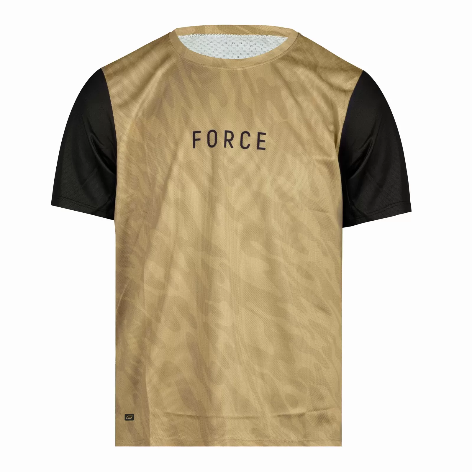 dres FORCE MTB RULES kr. rukáv, béžový XL
