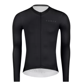 dres FORCE PLAIN dlouhý rukáv, černý XL