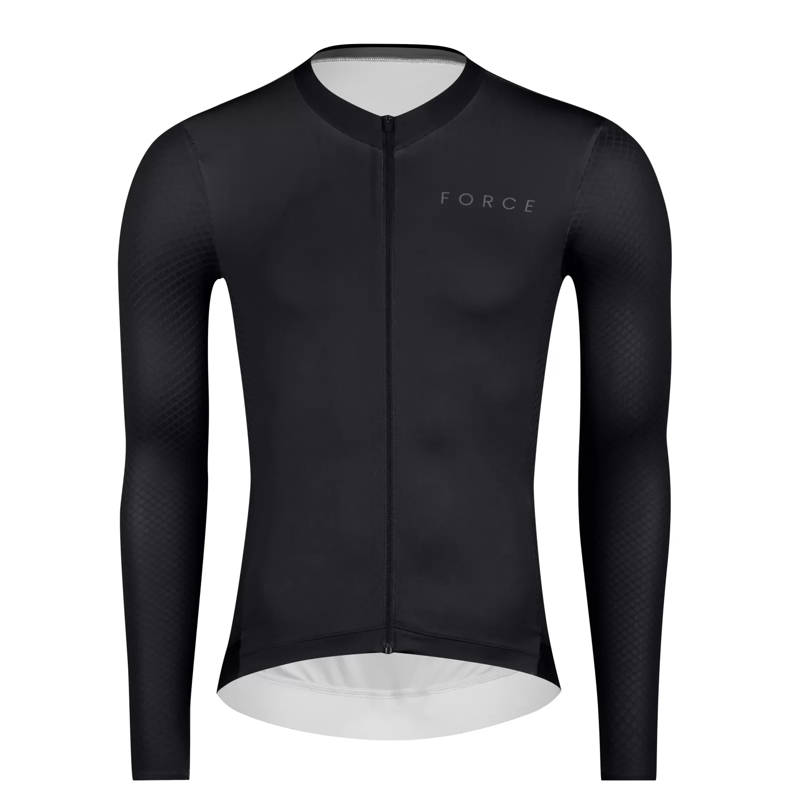 dres FORCE PLAIN dlouhý rukáv, černý XL