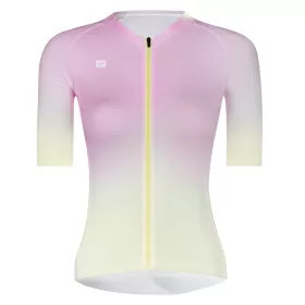 dres FORCE STAIN LADY kr. rukáv, žluto-růžový L