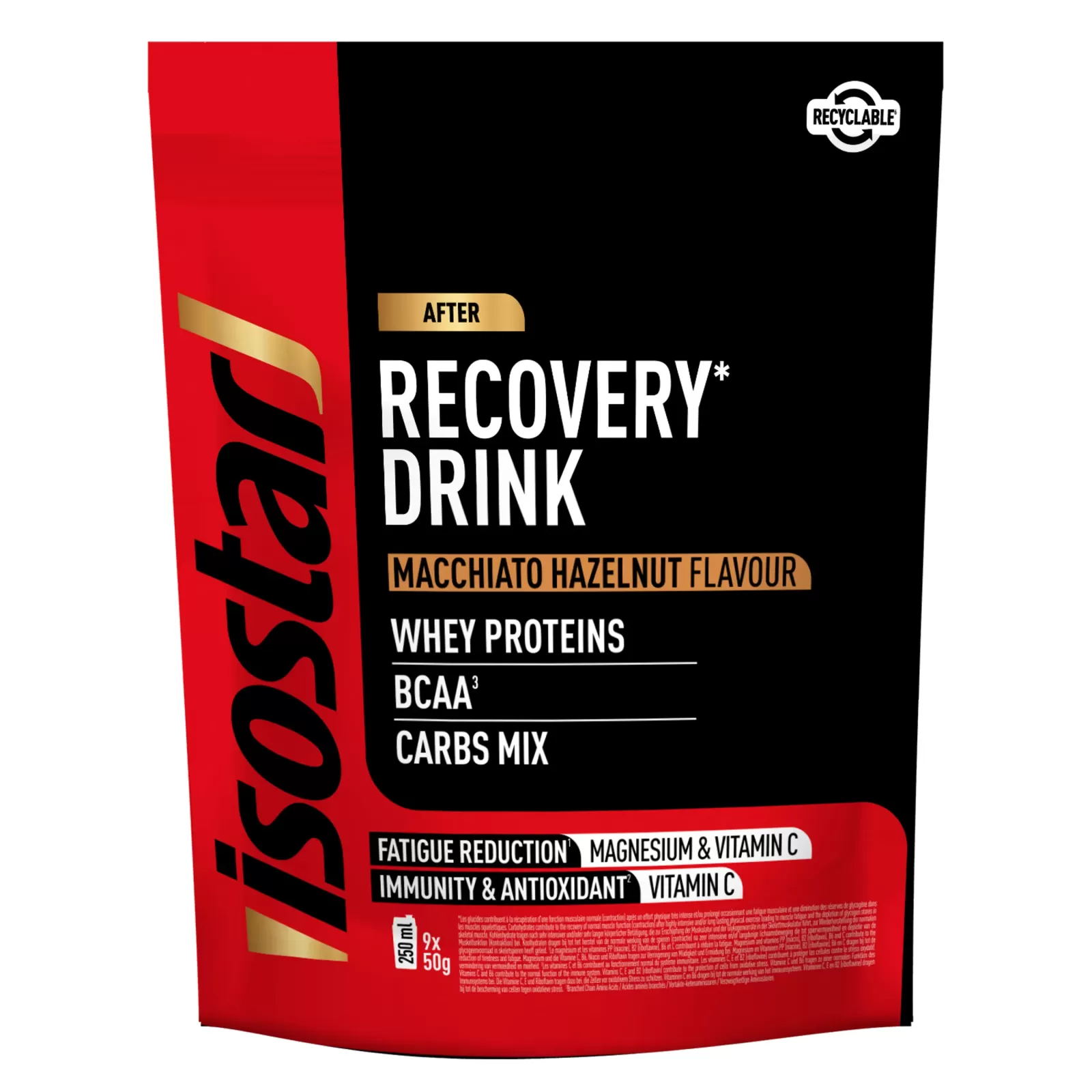 ISOSTAR Recovery Drink,sáček,450g macchiato+oříšek
