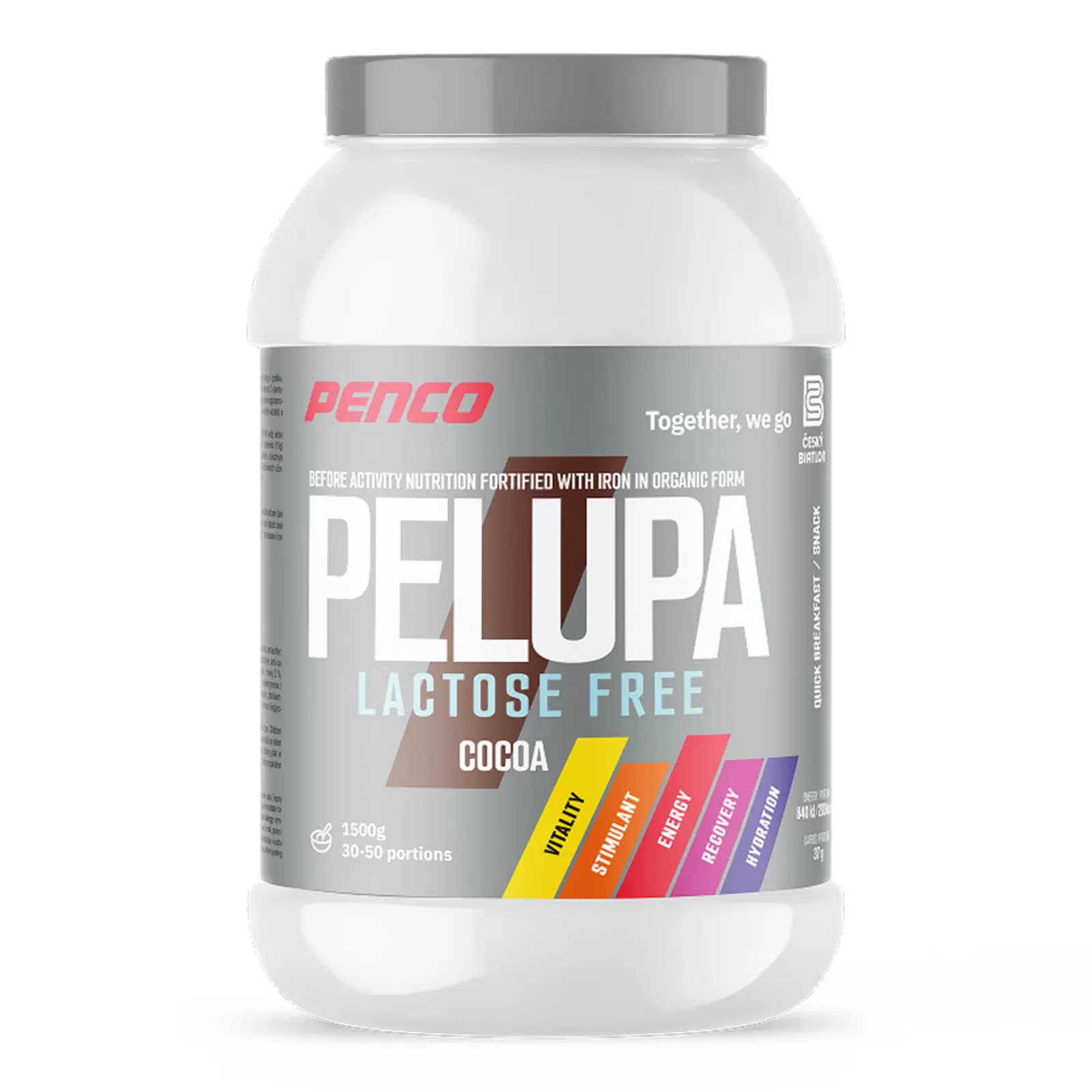 Pelupa (bezlaktózová kaše), dóza, 1500 g kakao PENCO