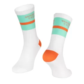 ponožky FORCE STRIPE dlouhé, bílé