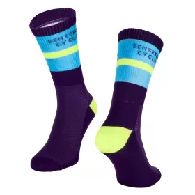 ponožky FORCE STRIPE dlouhé, tm. fialové