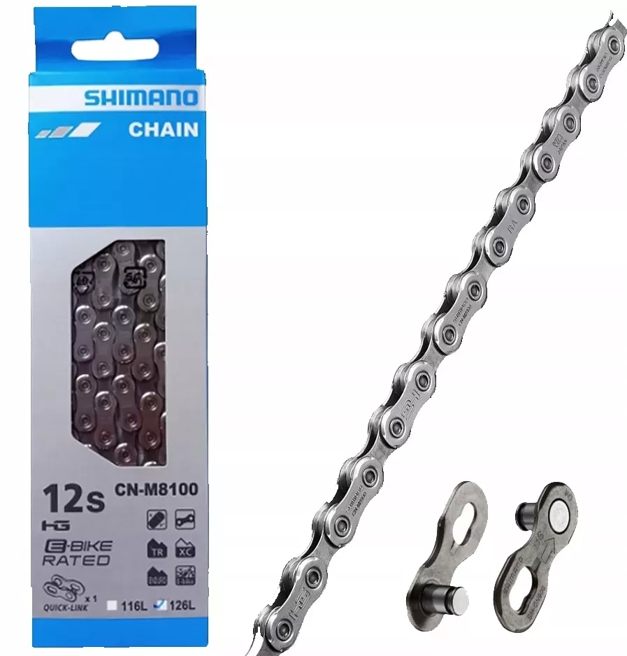 SHIMANO řetěz XT CN-M8100 12rychl 126čl. s rychlospojkou