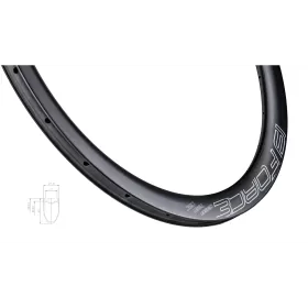 ráfek FORCE siln.plášť. KARBON DISC 45mm Z, 24 děr