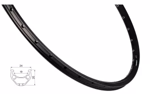 ráfek FORCE XC BASIC DISC 622x19 32děr, černý