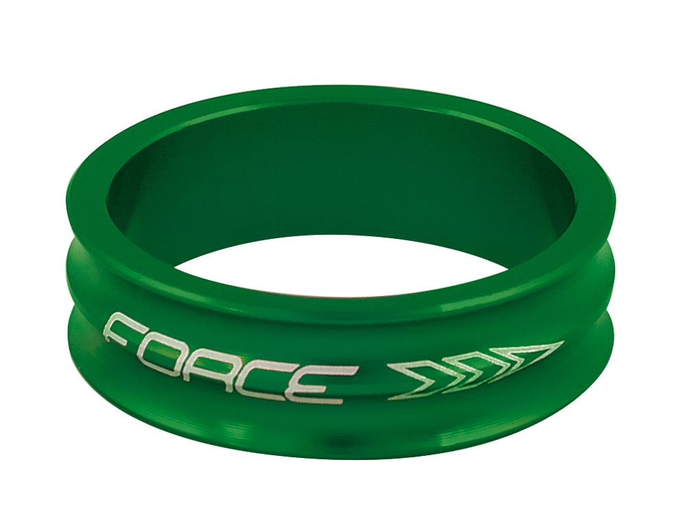 podložka FORCE 1 1/8" AHEAD 10 mm Al, zelená