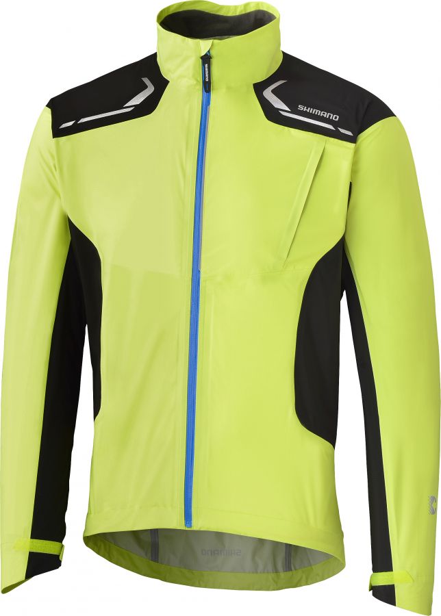 SHIMANO Stretchable Rain bunda, Neon žlutá, L