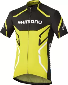 SHIMANO PRINT dres krátký rukáv,LIME žlutá L