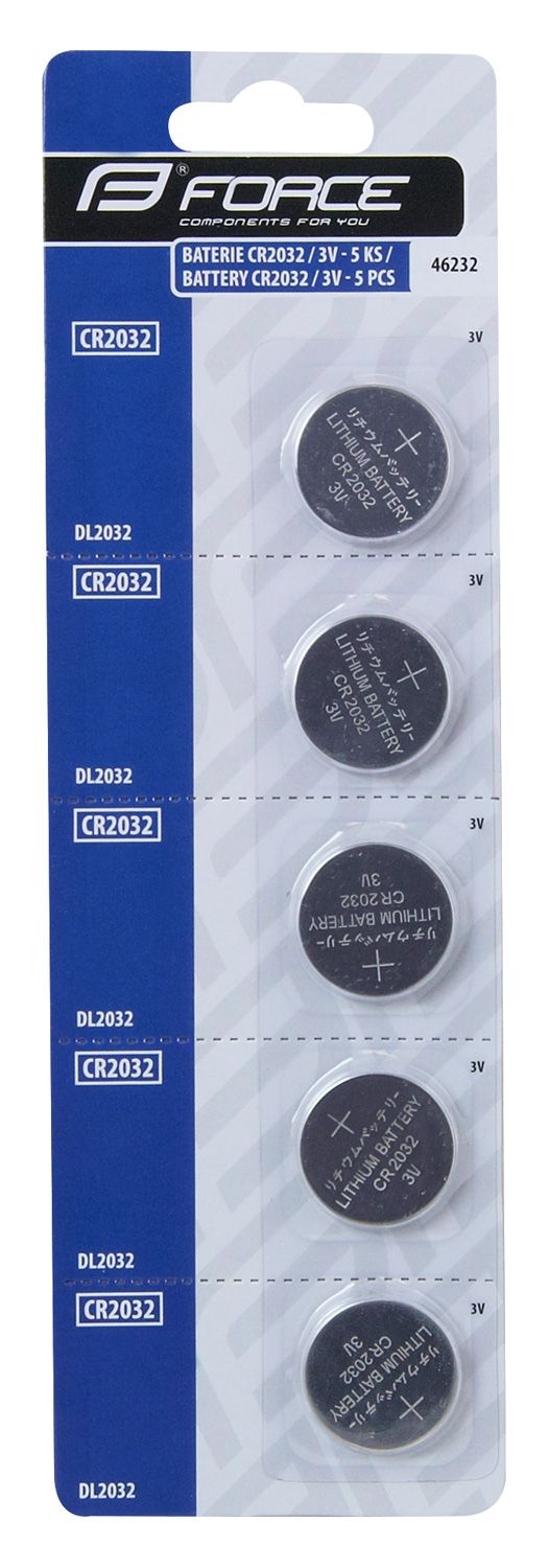 baterie FORCE mincové CR2032 / 3V 1 x 5 ks