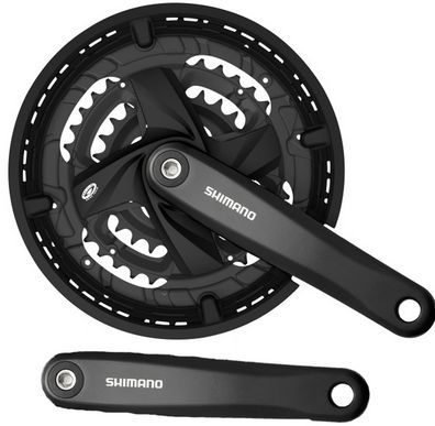 SHIMANO kliky FC-M371-L pro 9 rychl 175 mm 44x32x22 z s krytem černé