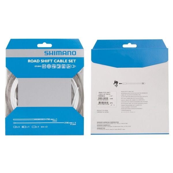 bowdeny+lanka řadící set SH DA79 silniční, bílý SHIMANO