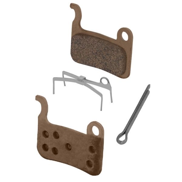 destičky brzd SH BRM975 kovové,s pružinou+závlačka SHIMANO