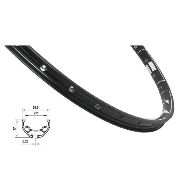 ráfek MACH1 KARMA DISC 559 x 21, 32 děr, černý MACH 1