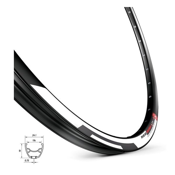 ráfek MACH1 NEO DISC 584 x 19, 32 děr, černý MACH 1