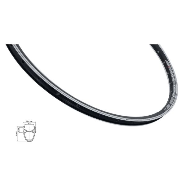 ráfek MACH1 ROAD RUNNER 622 x 15, 36 děr, černý MACH 1