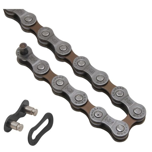 řetěz SH CNHG40 šedý balený +spojka 8k SHIMANO