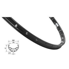 ráfek MACH1 KARMA DISC 559 x 21, 32 děr, černý MACH 1