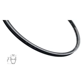 ráfek MACH1 ROAD RUNNER 622 x 15, 36 děr, černý MACH 1