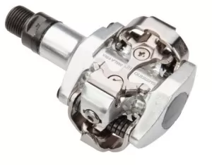 pedály shimano PD-M505 , zarážky SM-SH51 stříbrné