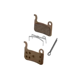 destičky brzd SH BRM975 kovové,s pružinou+závlačka SHIMANO